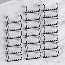 Space Saving Clothes Hangers, Smart Closet Space Saver, Sturdy Plastic Black