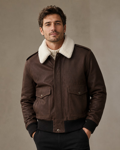 Men brown genuine leather - men’s,