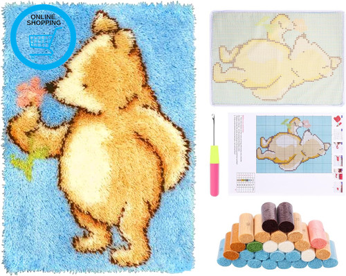 Latch hook rug kit - 3d, diy