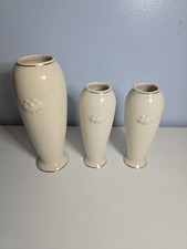 3 Lenox Rose Blossom Vases