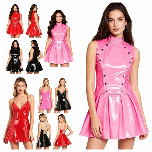 Women pvc wet look leather - women,