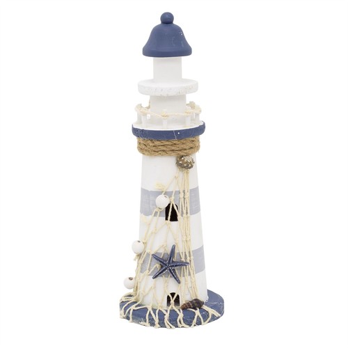 Wooden lighthouse ornament - wooden,