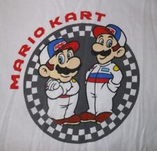 COOL MENS WHITE SUPER MARIO BROTHERS MARIO KART T-SHIRT SIZE M