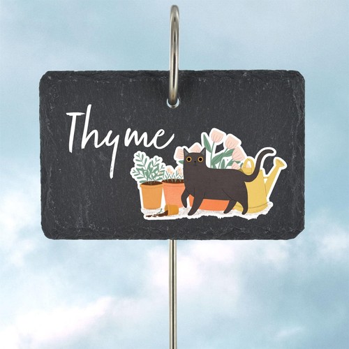 Thyme herb garden marker - thyme,