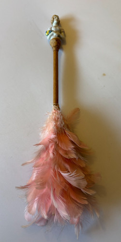 Vintage half doll - half, feather