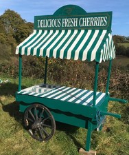 Chrstmas Market Stall Barrow, Street food Stall. FestivalTraditional Hand Cart. 