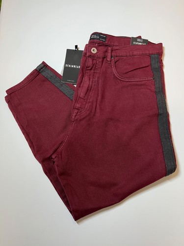 Zara man burgundy denim jeans - man,