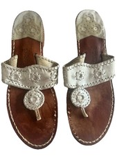 Jack Rogers Silver Stitched