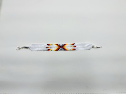 White native american beaded - white,