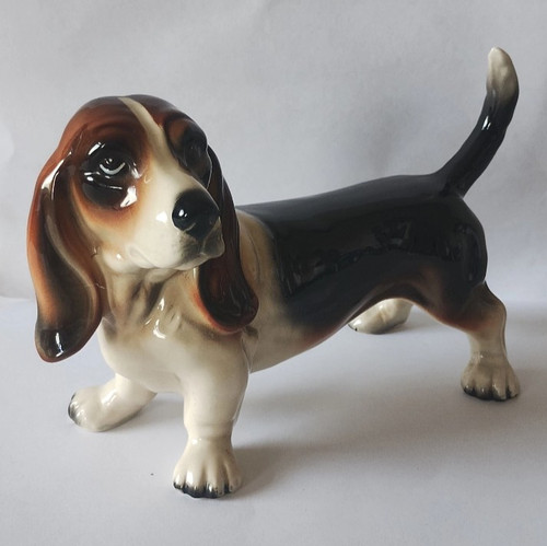 Ceramic basset hound dog - hound,
