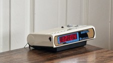 Fortune Radio Alarm Clock / Space Age / Vintage / Blue / Gold / Rare / Unusual