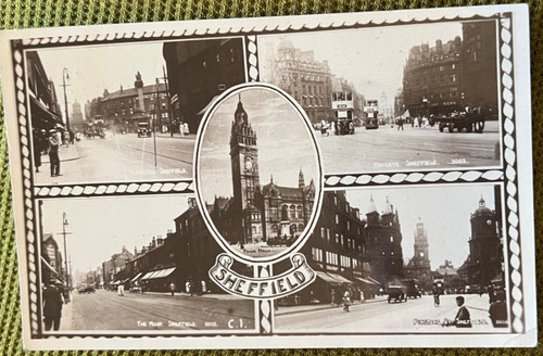 Antique postcard sheffield - antique,
