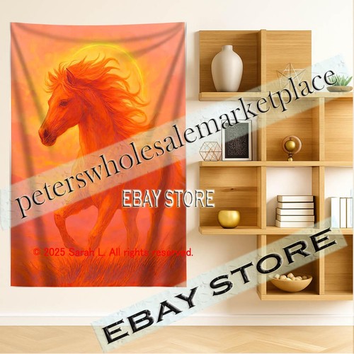 Fire horse tapestry relief - tapestry,
