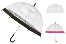 Clear Dome Through Transparent Auto Open Brolly Umbrella