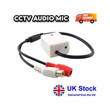 CCTV Self Adhesive Voice Audio MIC Microphone with RCA Output for CCTV NVR DVR