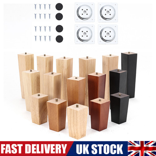 Square round wooden feet - wooden,