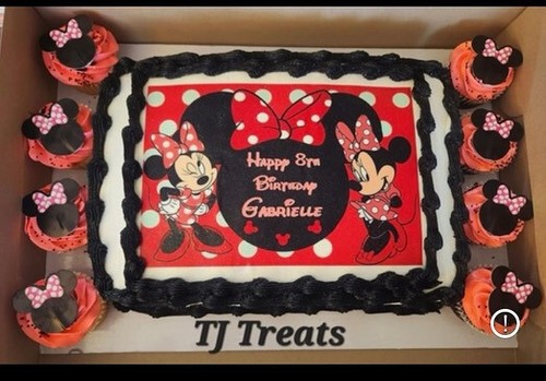 Minnie mouse edible cake - minnie,