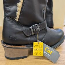 Womens CAT/CATERPILLAR 'MARDY' Fur lined long boots size 7. cost £165. BNWT