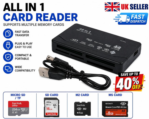 Memory card reader all - all, in