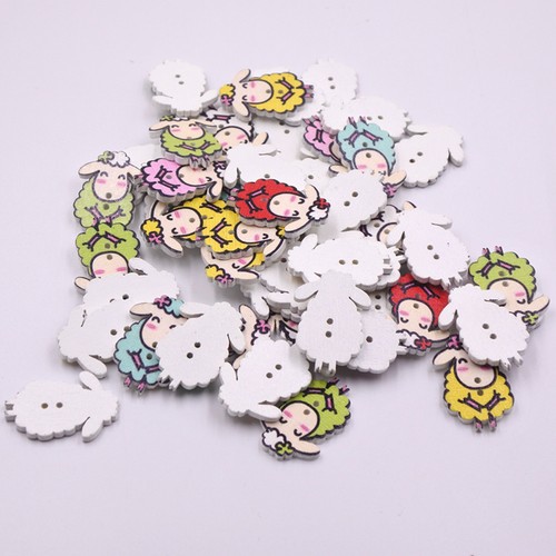 100 pcs animal buttons - pcs,