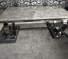Marble Top Chrome Leg 6 Seater