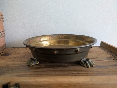 Antique brass copper riveted - antique,