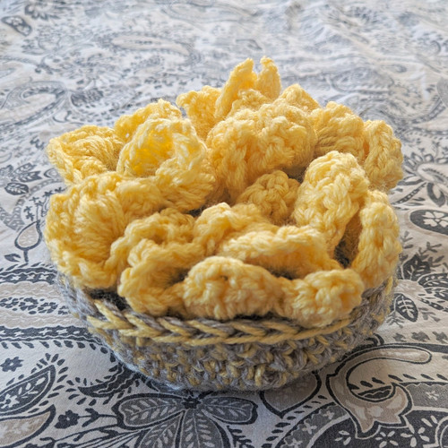 Handmade crochet sunflower - crochet,