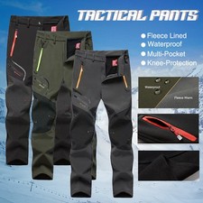 Men's Cargo Trousers Soft Shell Pants Outdoor Hiking Walking Combat Work Pants