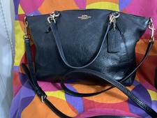 Coach Kelsey Soft Pebble  Leather Black Handbag in very good condition