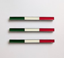 Set of 3 x Italy Italian Tricolore Flag Chrome Badge fits Alfa Romeo MiTo Giulia
