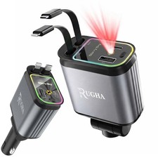 4 in 1 Retractable Car Charger