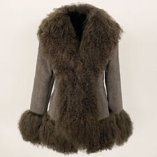 Women Real Mongolian Fur Trim
