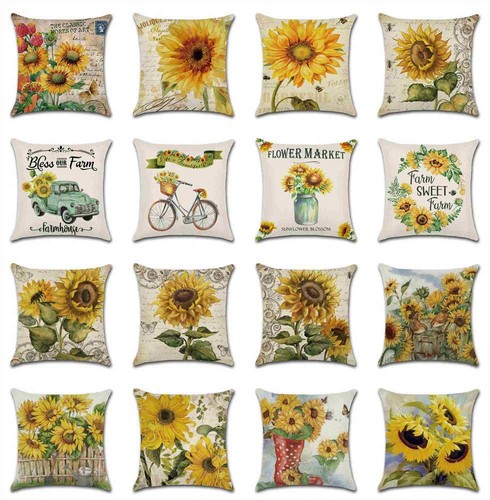 Sunflower flower cushion - sunflower,