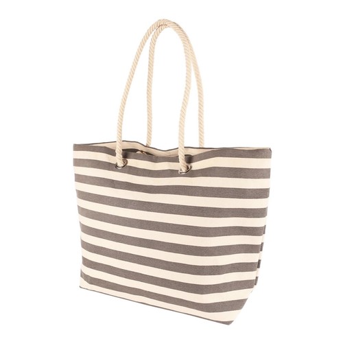 Large striped canvas tote - large,
