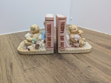 Vintage Teddy’s Day Out Book Ends Adorable Teddy Bear Nursery Ornament Bookends