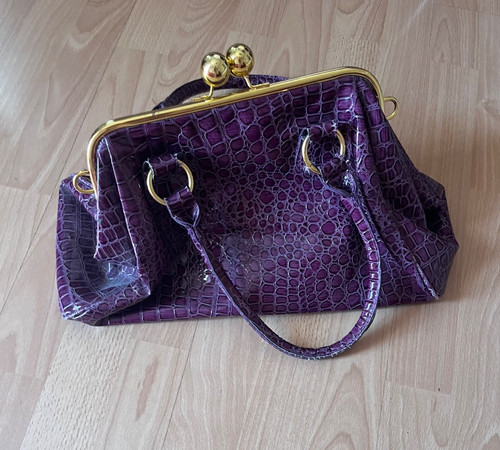 Purple crocodile patterned - purple,