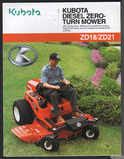 KUBOTA "ZD18/ZD21" Diesel Zero-Turn Mower Brochure Leaflet