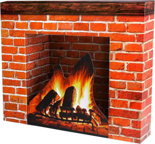 Christmas cardboard fireplace - cardboard,