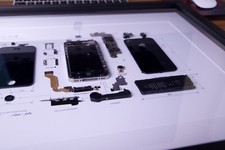 Apple iPhone 4s Disassembled Phone Wall Art Gift with Frame