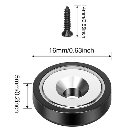 Black neodymium pot - black,