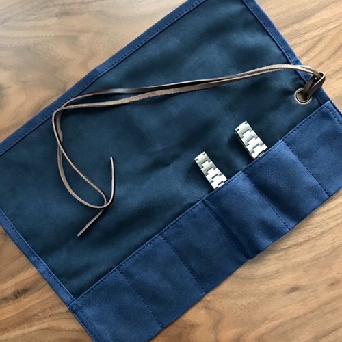 Navy blue waxed canvas brown - blue,