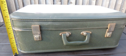 Monarch vintage suitcase - monarch, white