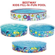 Bestway Childrens Kids Paddling Pool Rigid Swimming Garden Play Fill N Fun Pool