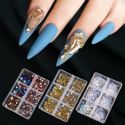 Shiny rhinestones flat - ab,