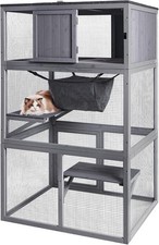 Wooden cat house outdoor - house,