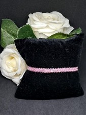 Truth Sterling Silver & Bubblegum Pink Crystal Adjustable Friendship Bracelet.