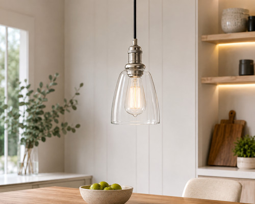 Industrial glass pendant - industrial,