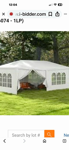 White rectangular party gazebo - rectangular,