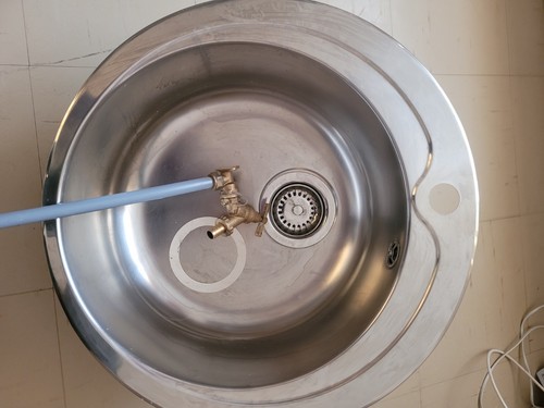 Stainless steel circular sink - sink,