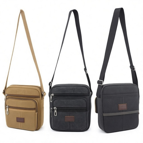 Retro canvas crossbody - canvas, simple